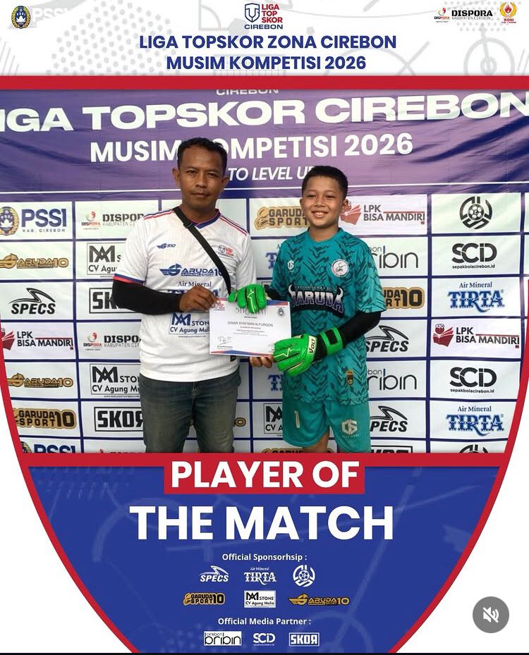 Dinar Syafwan Al Furqon Bersinar, Sabet Gelar Player of the Match Pekan Ke-3 Liga Top Skor U-12 Zona Cirebon 2026